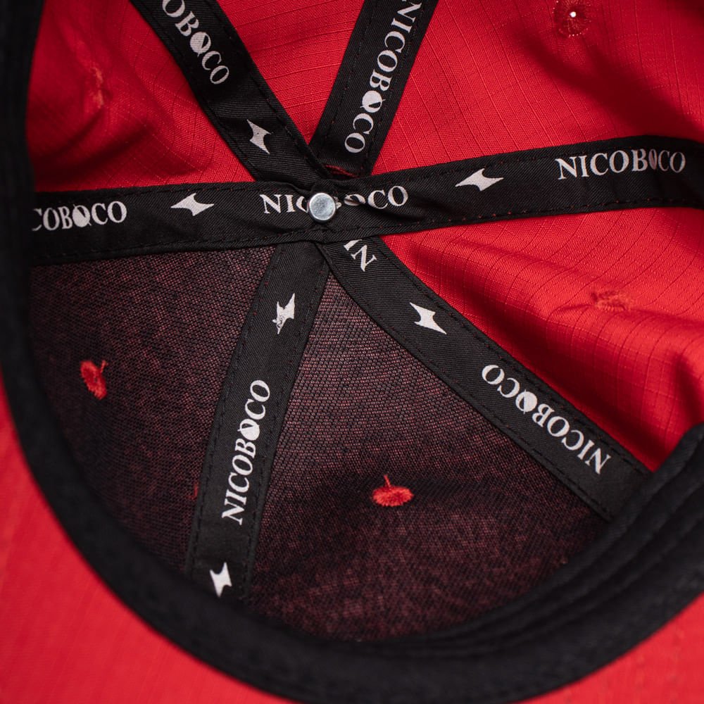 Boné Masculino Nicoboco Surfers Aba Curva Vermelho Vermelho 6