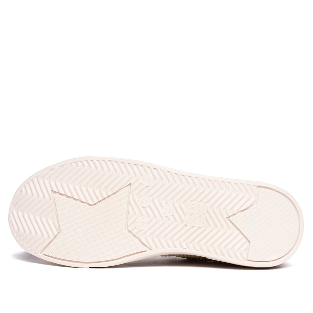 Tênis Feminino Via Marte Flat Bege Off White/Dourado Bege 2