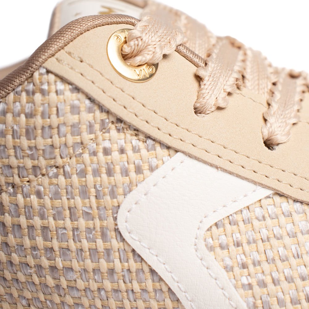 Tênis Feminino Via Marte Flat Bege Off White/Dourado Bege 5