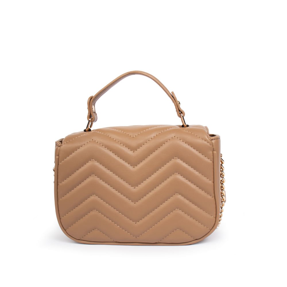 Bolsa Feminina Via Marte Tiracolo Pequena Bege Bege 2