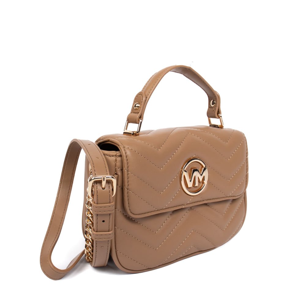 Bolsa Feminina Via Marte Tiracolo Pequena Bege Bege 3