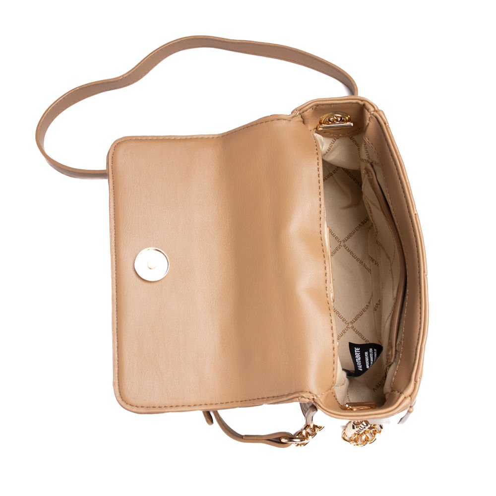 Bolsa Feminina Via Marte Tiracolo Pequena Bege Bege 5