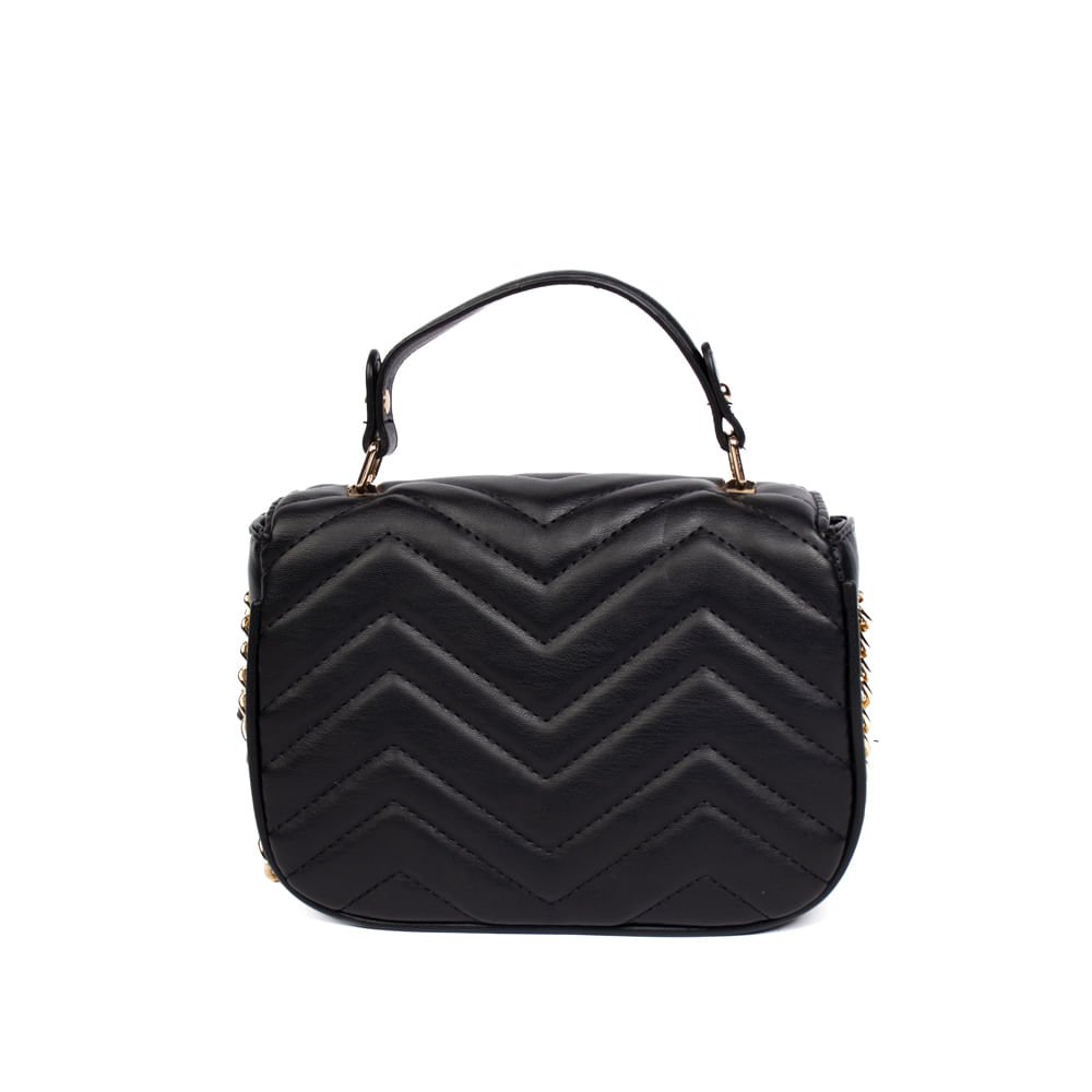 Bolsa Feminina Via Marte Tiracolo Pequena Preto Preto 2