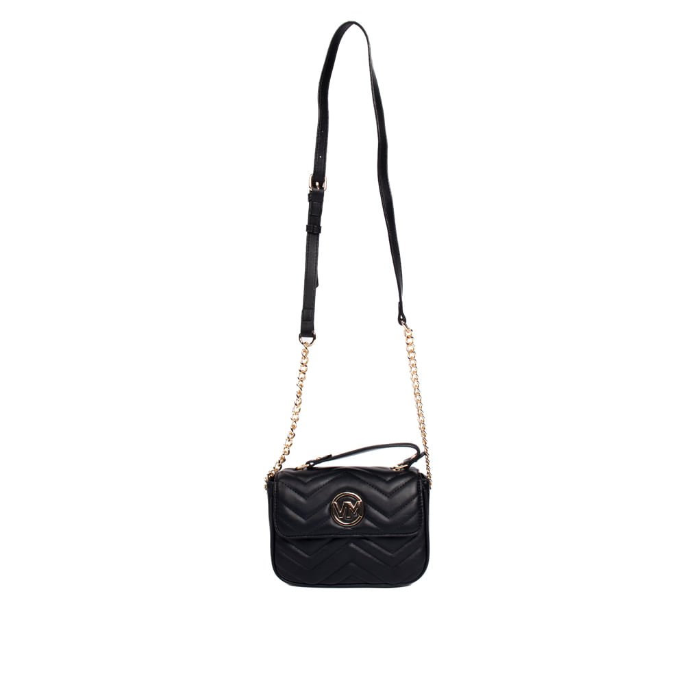 Bolsa Feminina Via Marte Tiracolo Pequena Preto Preto 6