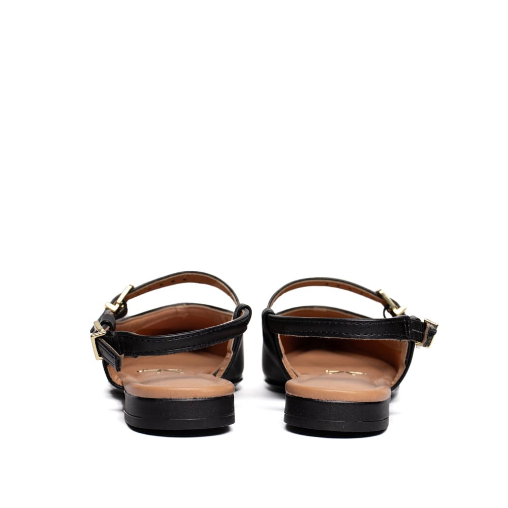 Sapatilha Feminina Vizzano Slingback Pelica Preto Preto 3