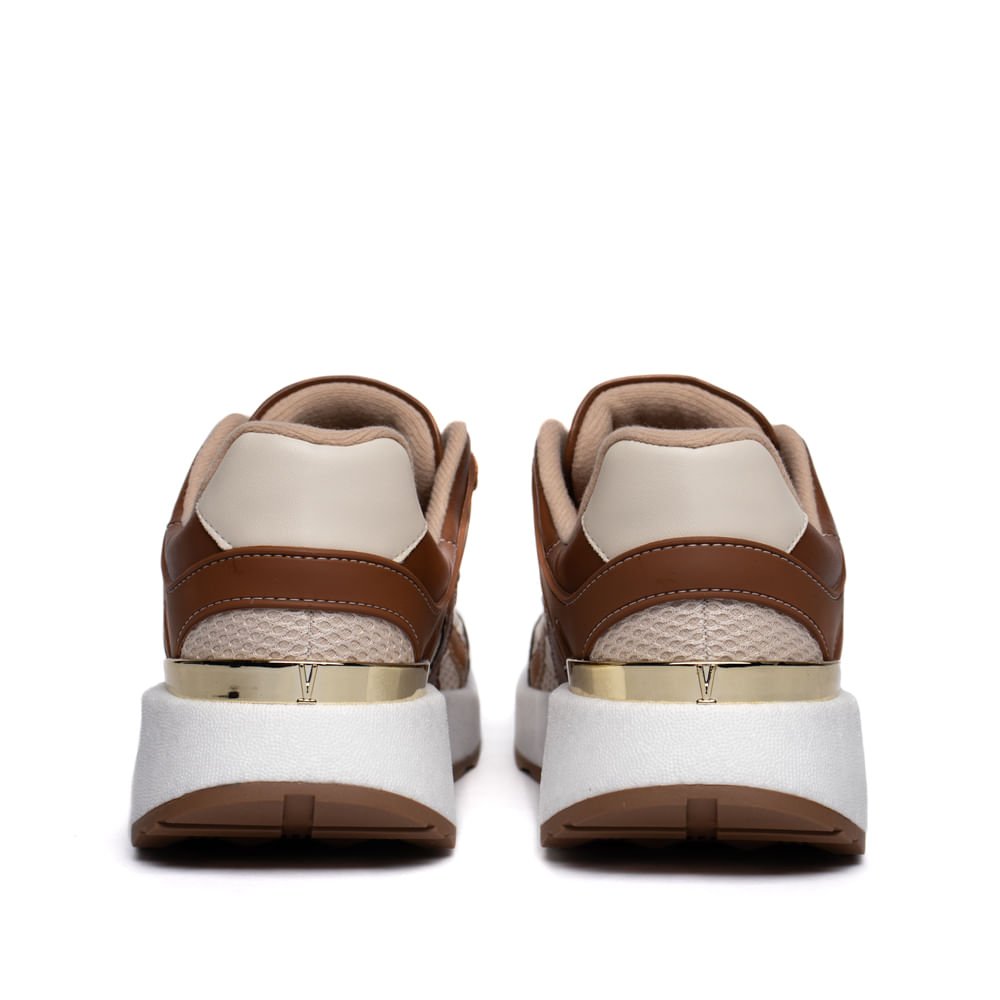 Tênis Feminino Vizzano Sport Flatform Marrom/Off White Marrom 3