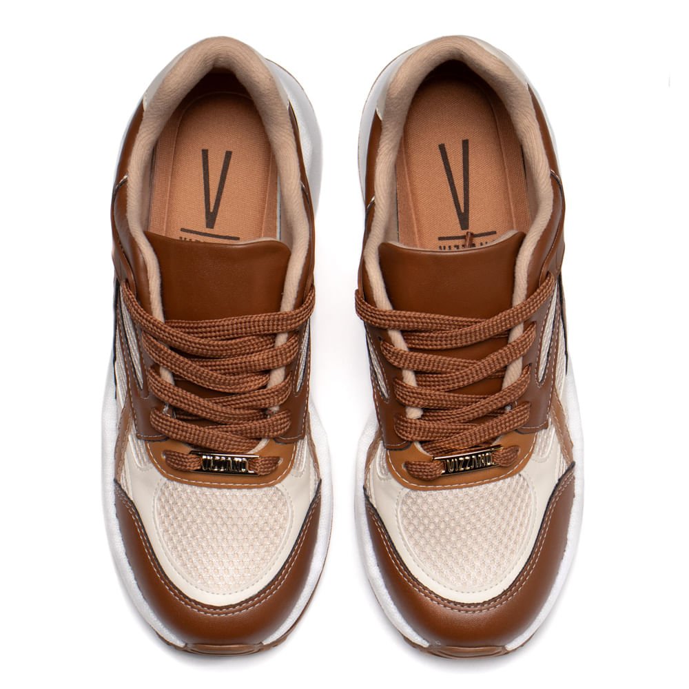 Tênis Feminino Vizzano Sport Flatform Marrom/Off White Marrom 4