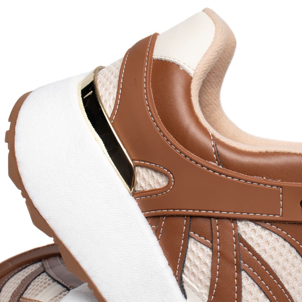 Tênis Feminino Vizzano Sport Flatform Marrom/Off White Marrom 8