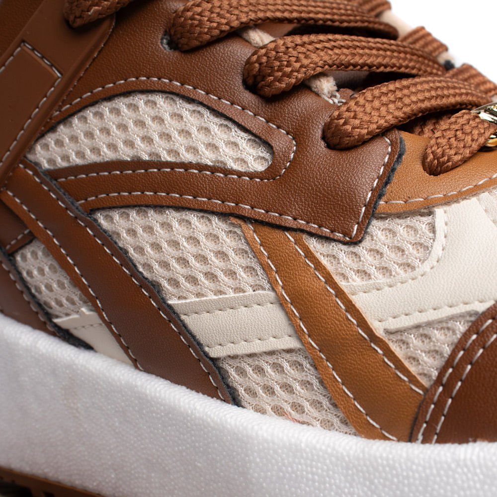 Tênis Feminino Vizzano Sport Flatform Marrom/Off White Marrom 9