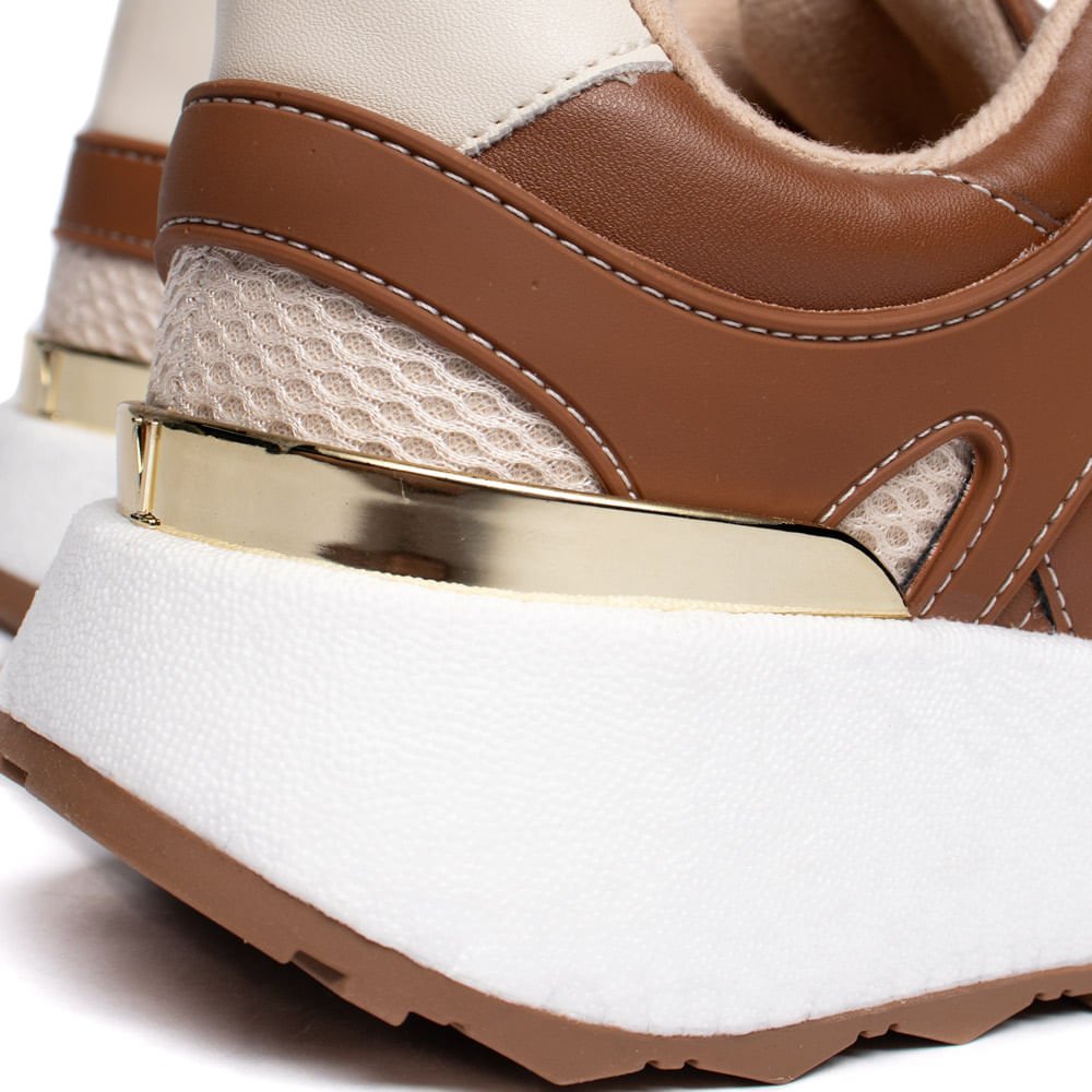 Tênis Feminino Vizzano Sport Flatform Marrom/Off White Marrom 10