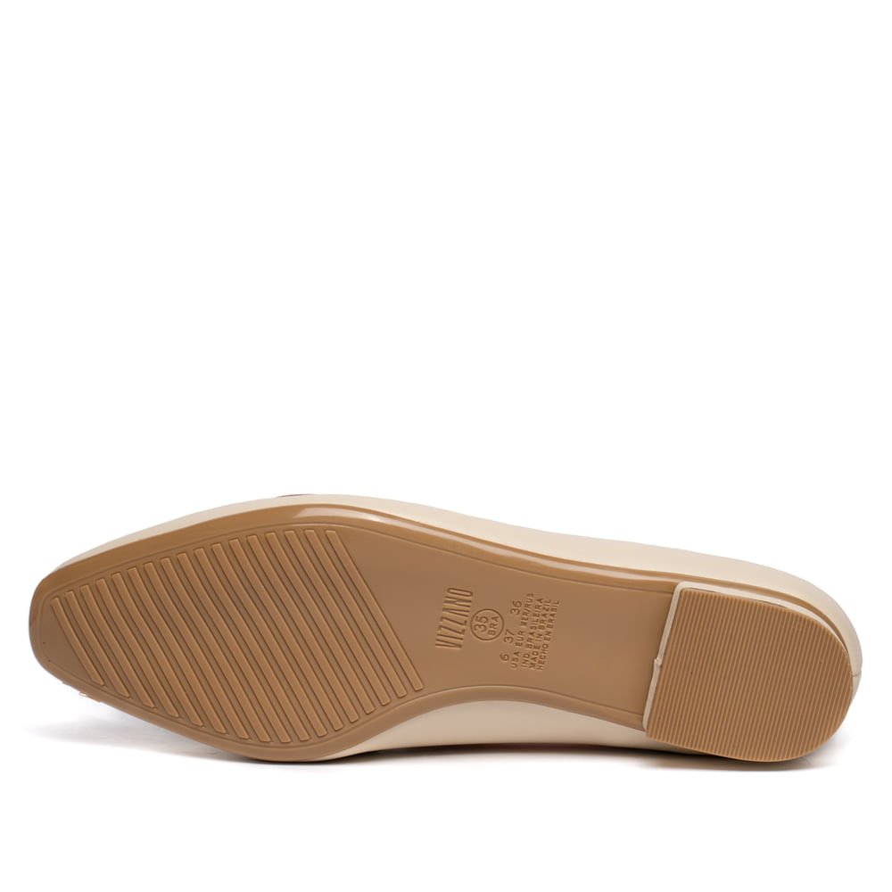 Sapato Feminino Vizzano Pelica Fivela Creme Bege 2