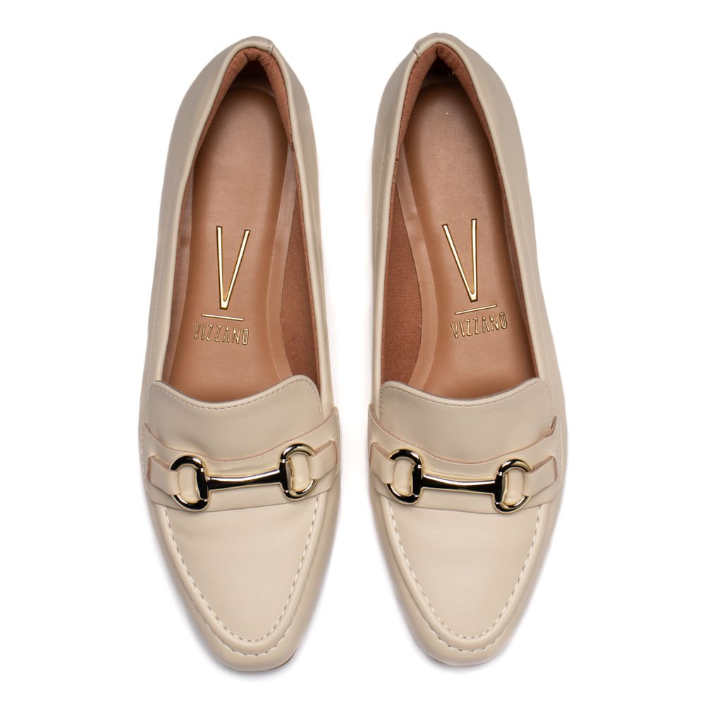 Sapato Feminino Vizzano Pelica Fivela Creme Bege 4