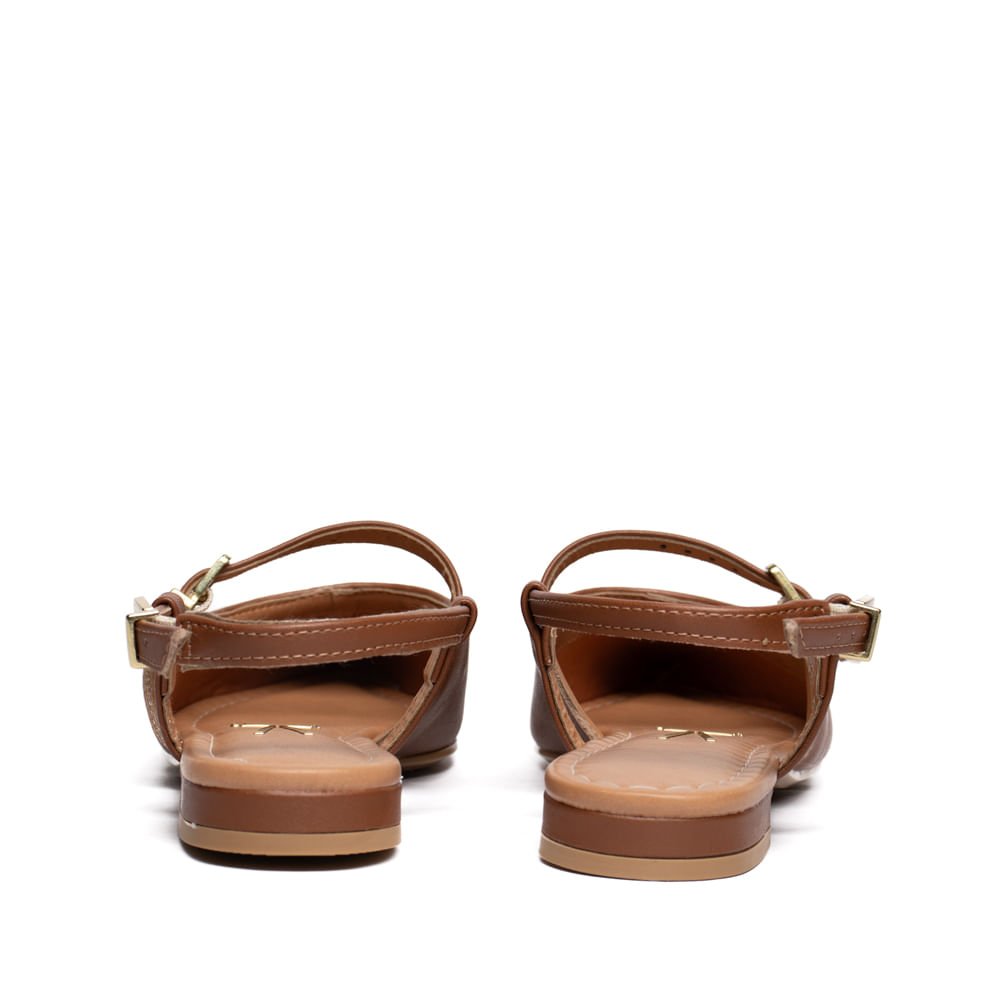 Sapatilha Feminina Vizzano Slingback Pelica Marrom Marrom 3