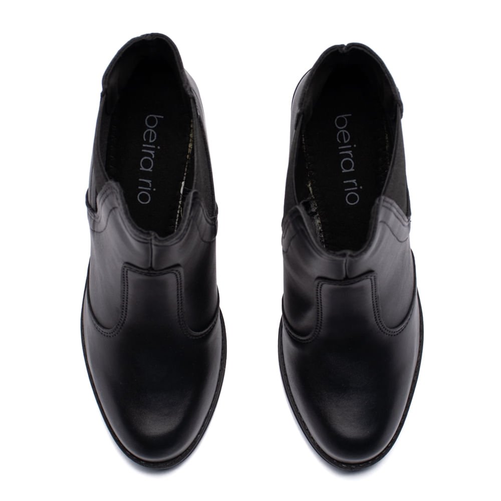 Bota Feminina Beira Rio Cano Médio Salto Bloco Preto Preto 4