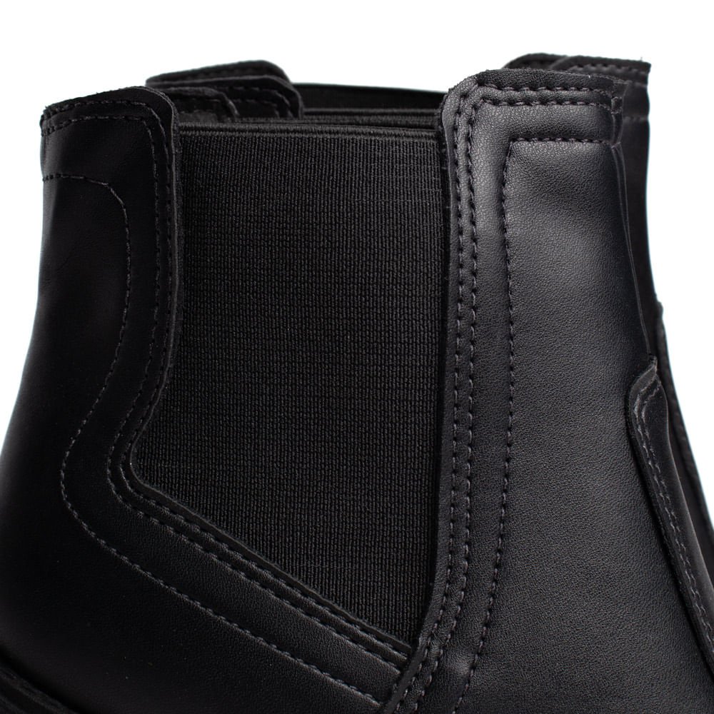 Bota Feminina Beira Rio Cano Médio Salto Bloco Preto Preto 6