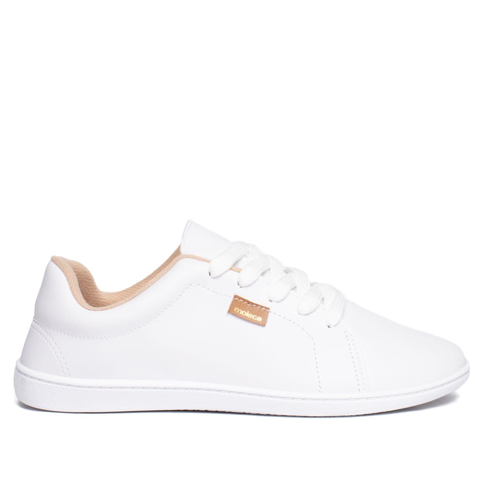 Tênis Feminino Moleca Napa Sardenha Casual Branco
