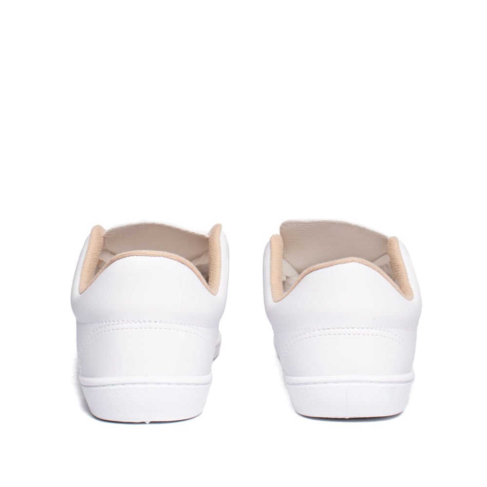 Tênis Feminino Moleca Napa Sardenha Casual Branco Branco 3