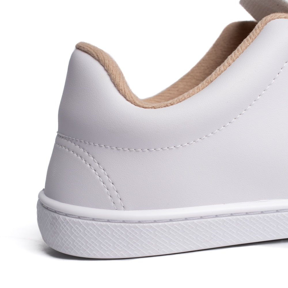 Tênis Feminino Moleca Napa Sardenha Casual Branco Branco 6