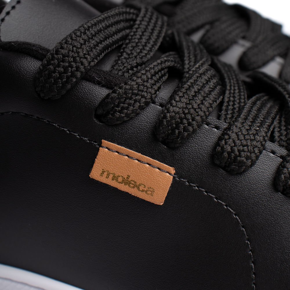 Tênis Feminino Moleca Napa Sardenha Casual Preto Preto 5