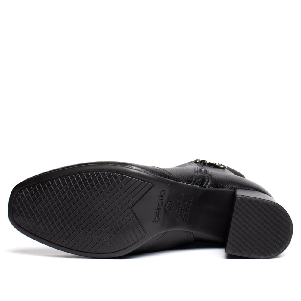 Bota Feminina Beira Rio Cano Médio Salto Bloco Preto Preto 2