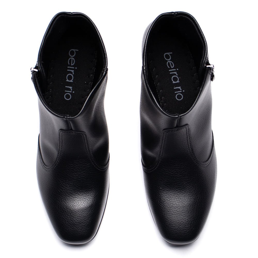 Bota Feminina Beira Rio Cano Médio Salto Bloco Preto Preto 4