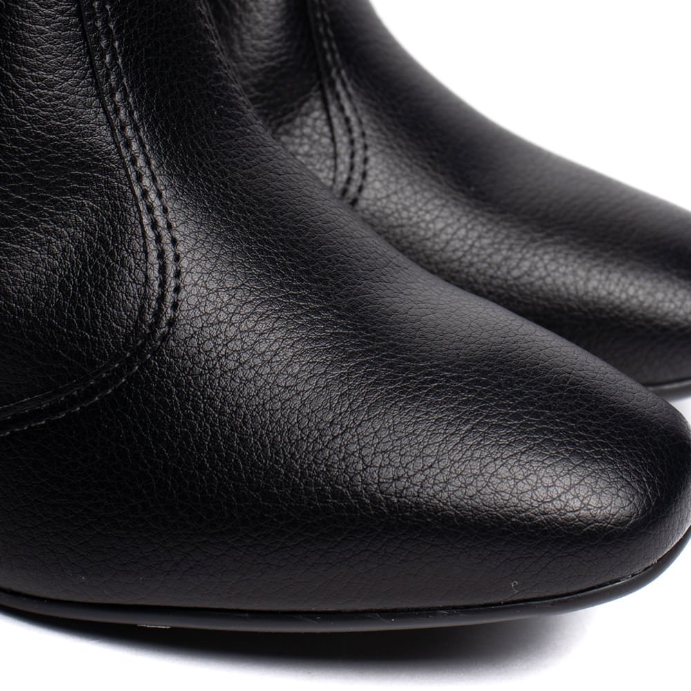Bota Feminina Beira Rio Cano Médio Salto Bloco Preto Preto 6