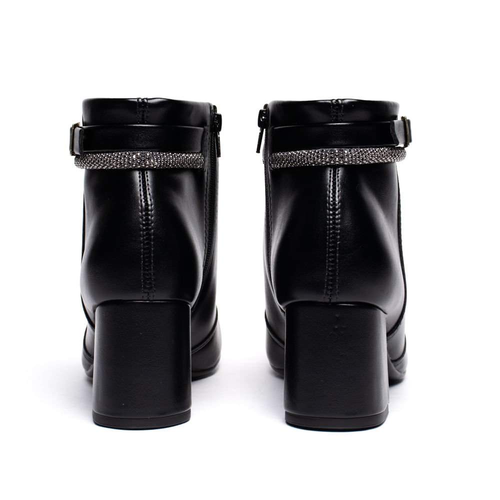 Bota Feminina Beira Rio Cano Médio Salto Bloco Preto Preto 3