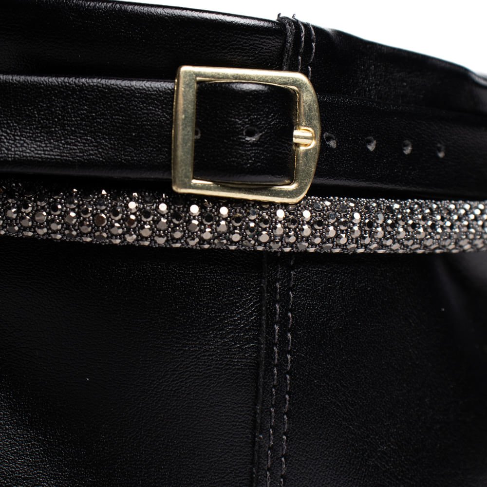 Bota Feminina Beira Rio Cano Médio Salto Bloco Preto Preto 8