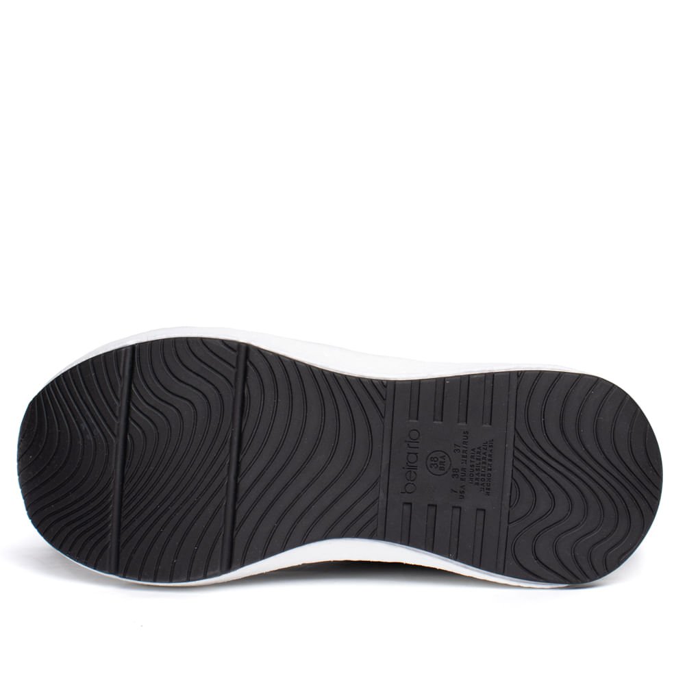 Tênis Feminino Beira Rio Chunky Nylon Sport Preto Preto 2