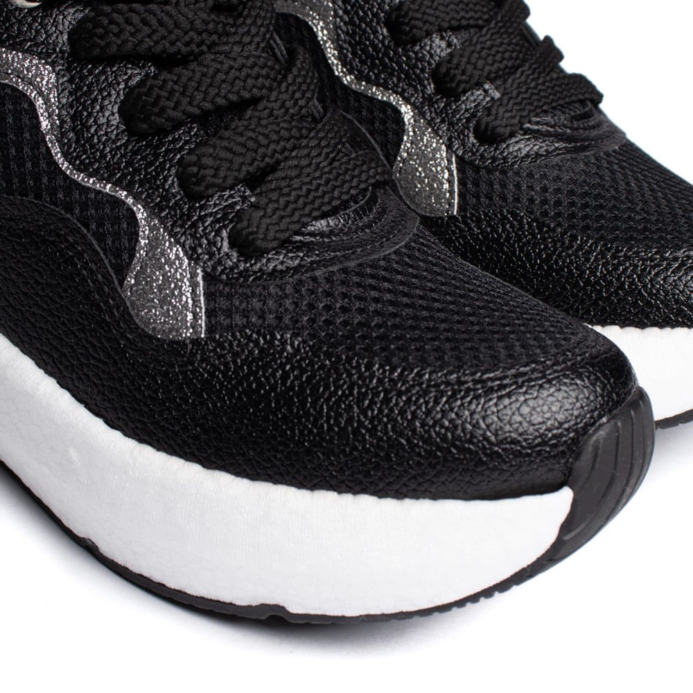 Tênis Feminino Beira Rio Chunky Nylon Sport Preto Preto 5