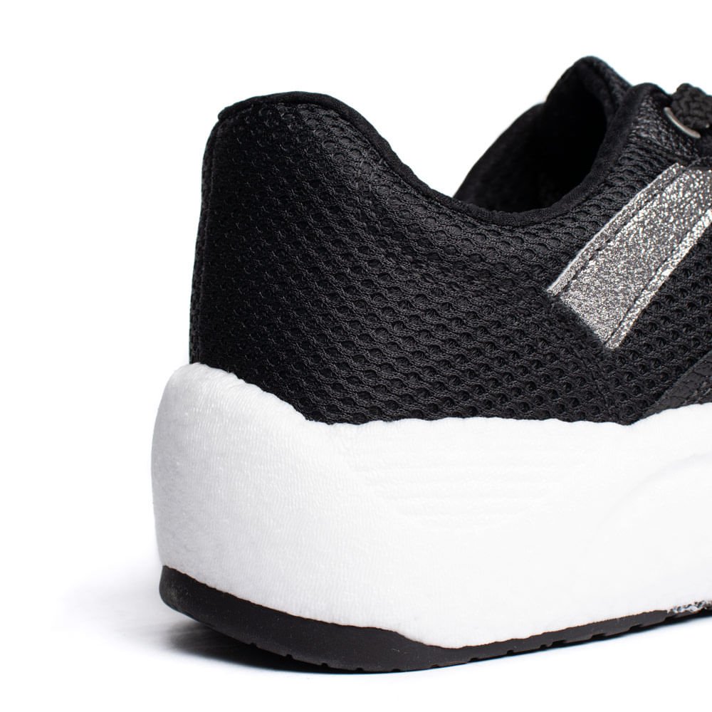Tênis Feminino Beira Rio Chunky Nylon Sport Preto Preto 6