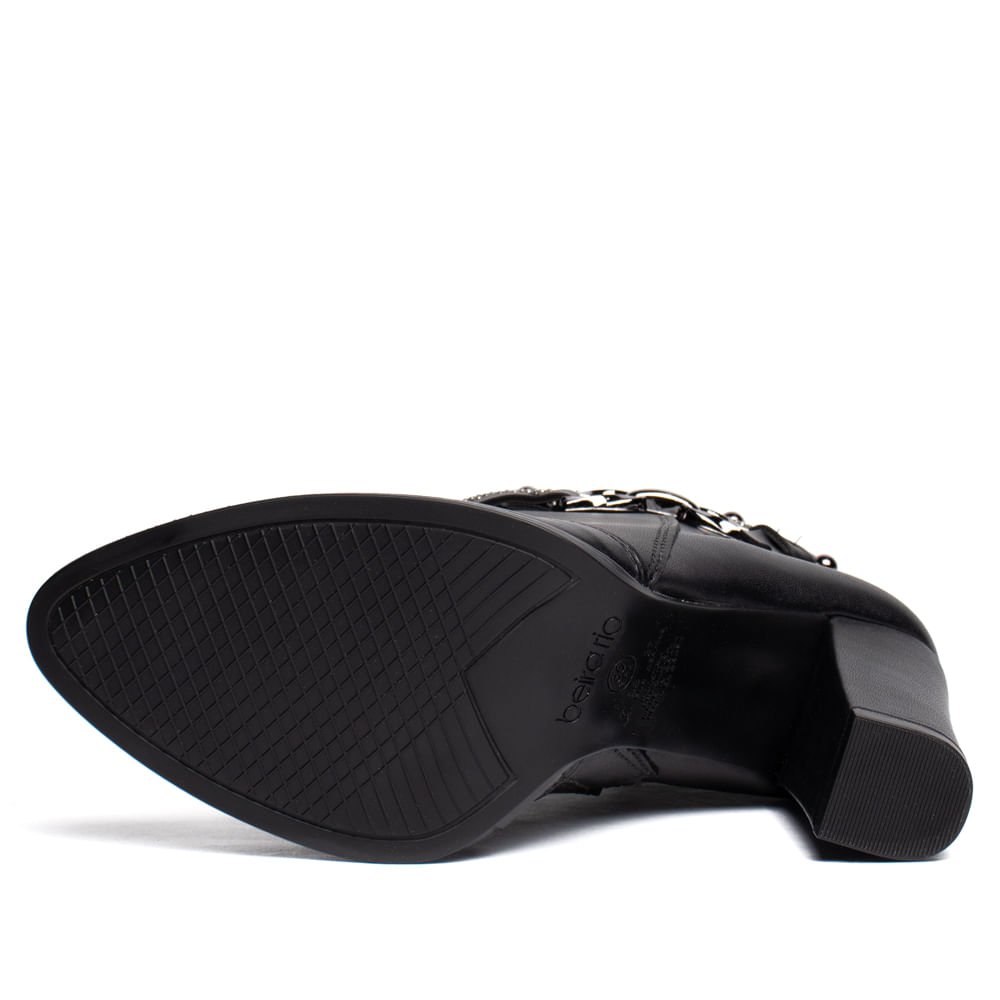 Bota Feminina Beira Rio Cano Médio Salto Bloco Preto Preto 2