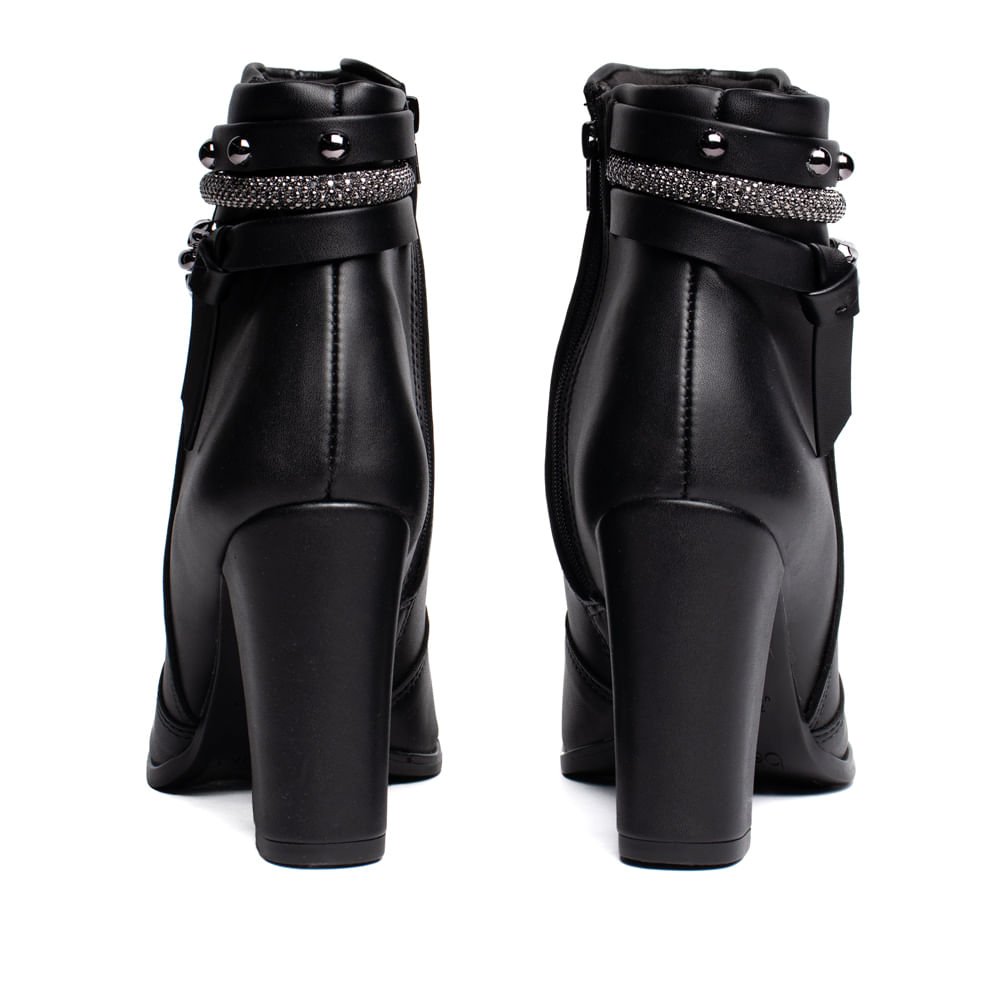 Bota Feminina Beira Rio Cano Médio Salto Bloco Preto Preto 3