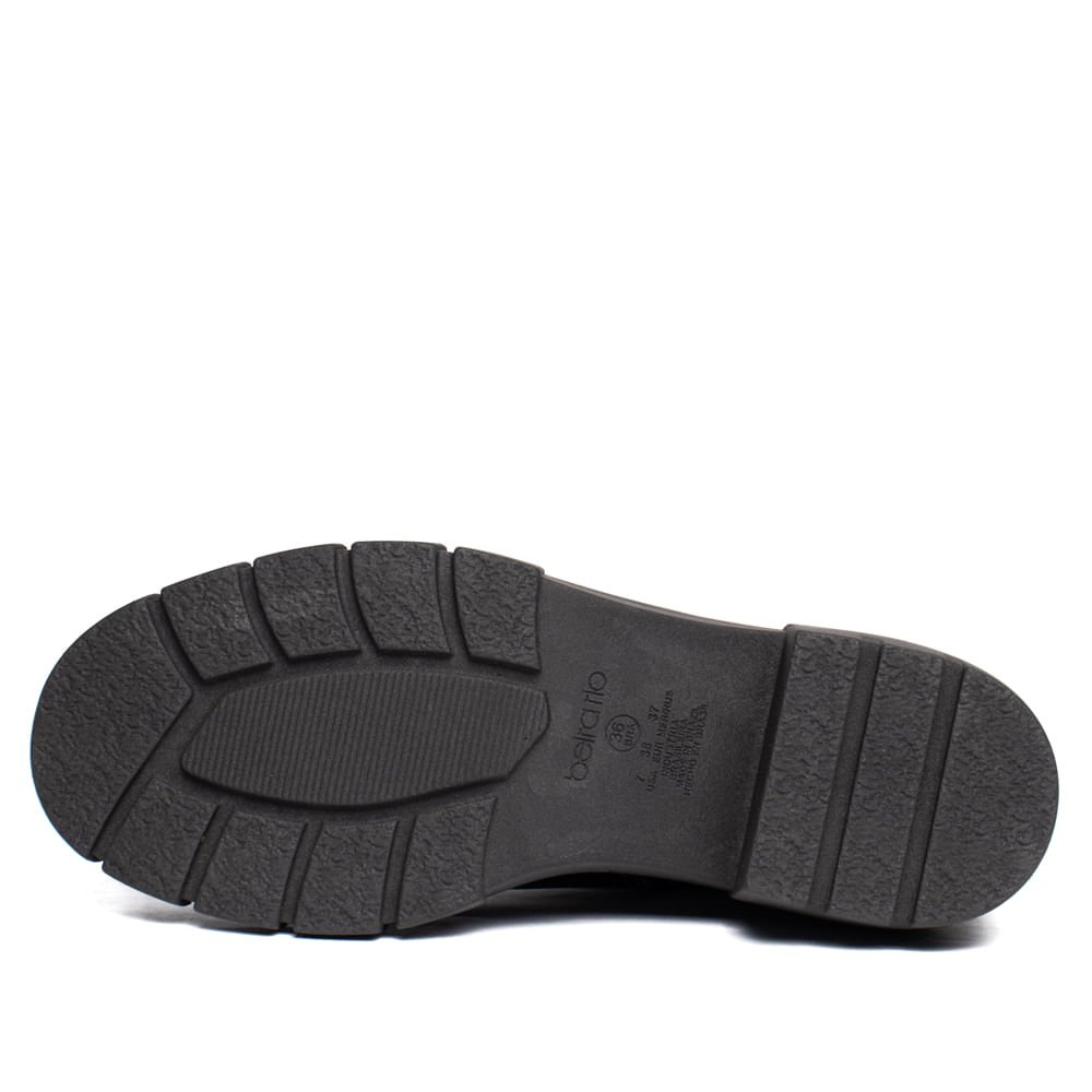 Bota Feminina Beira Rio Cano Médio Solado Tratorado Preto Preto 2