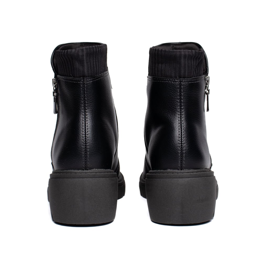 Bota Feminina Beira Rio Cano Médio Solado Tratorado Preto Preto 3