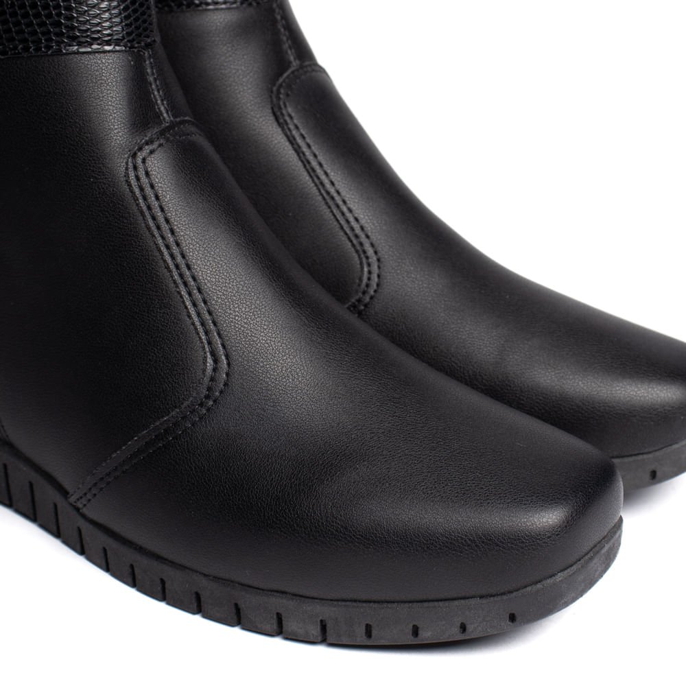 Bota Feminina Campesí Cano Curto Napa Preto Preto 5