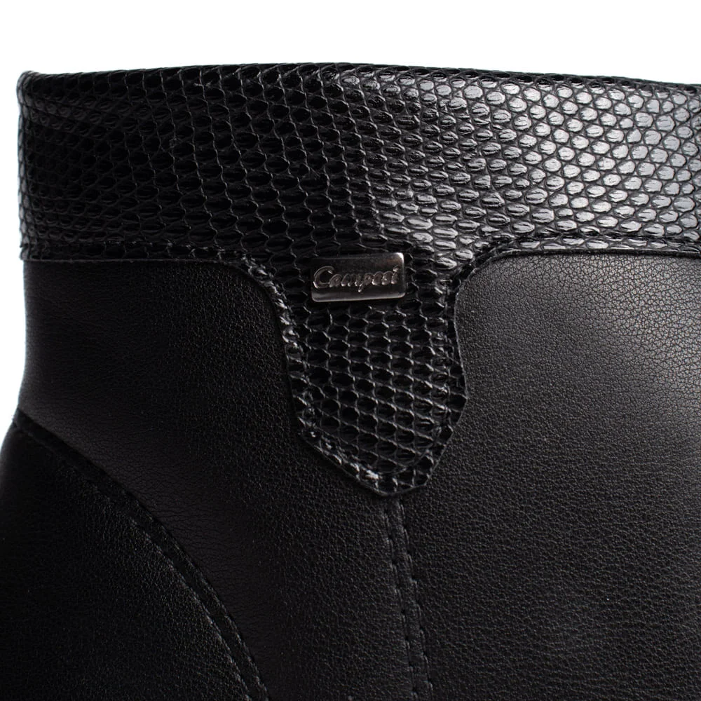 Bota Feminina Campesí Cano Curto Napa Preto Preto 6