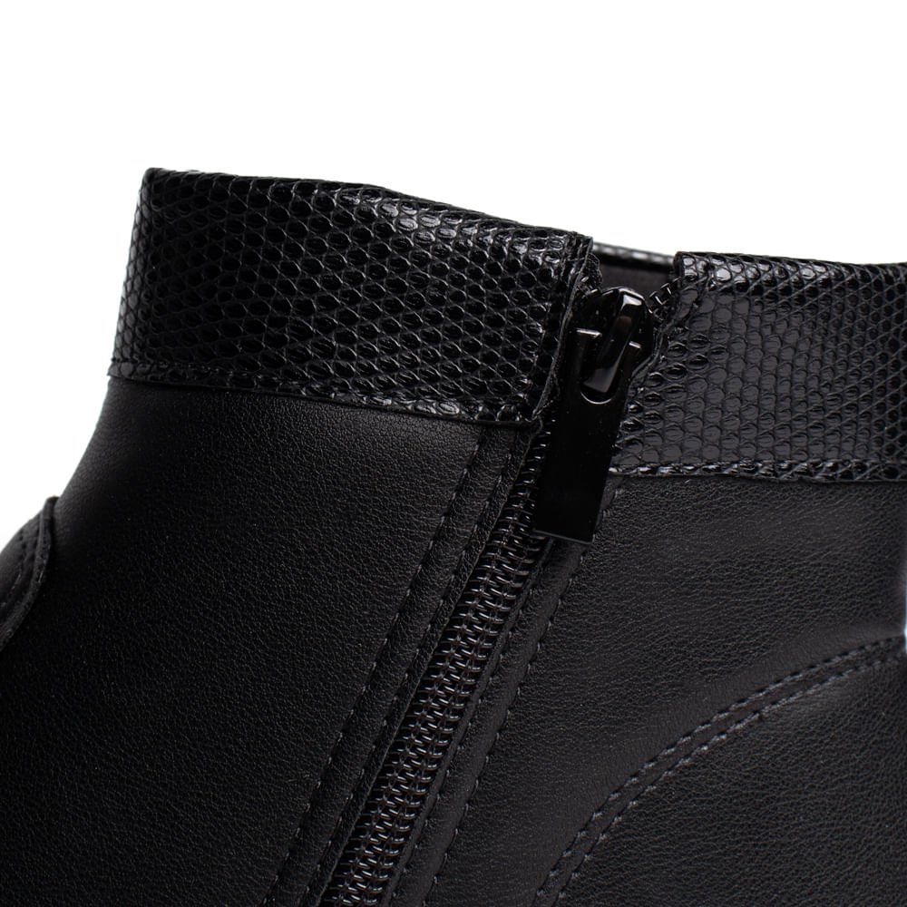 Bota Feminina Campesí Cano Curto Napa Preto Preto 7