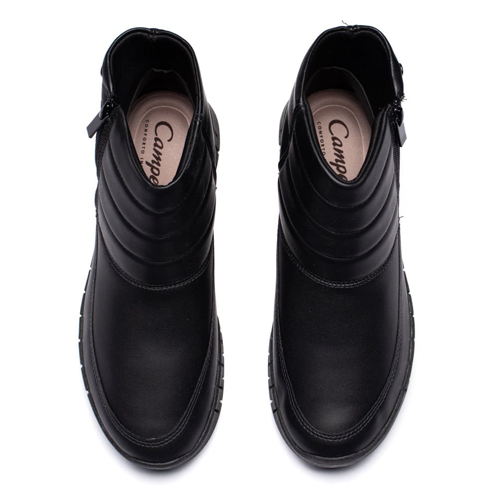Bota Feminina Campesí Cano Curto Napa Preto Preto 4