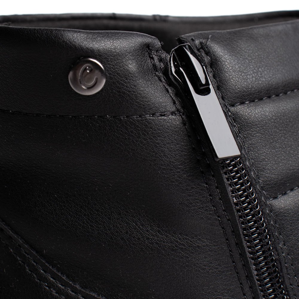 Bota Feminina Campesí Cano Curto Napa Preto Preto 6