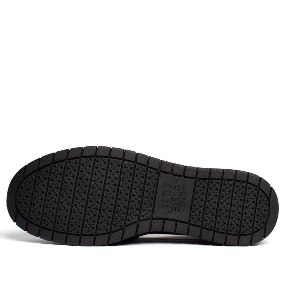 Mocassim Feminino Campesí Napa Solado Tratorado Preto Preto 2