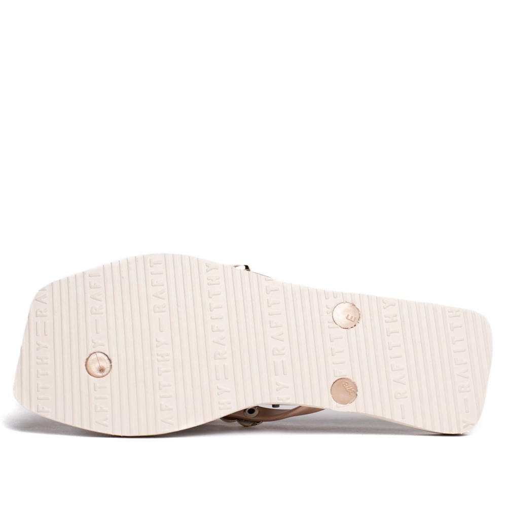 Chinelo Feminino Rafitthy Charm Bege/Dourado Bege 3
