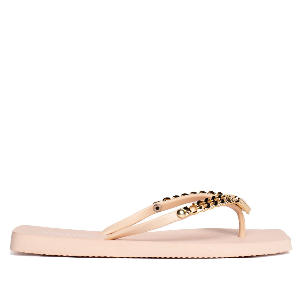 Chinelo Feminino Rafitthy Charm Rosa Claro/Dourado Dourado 2