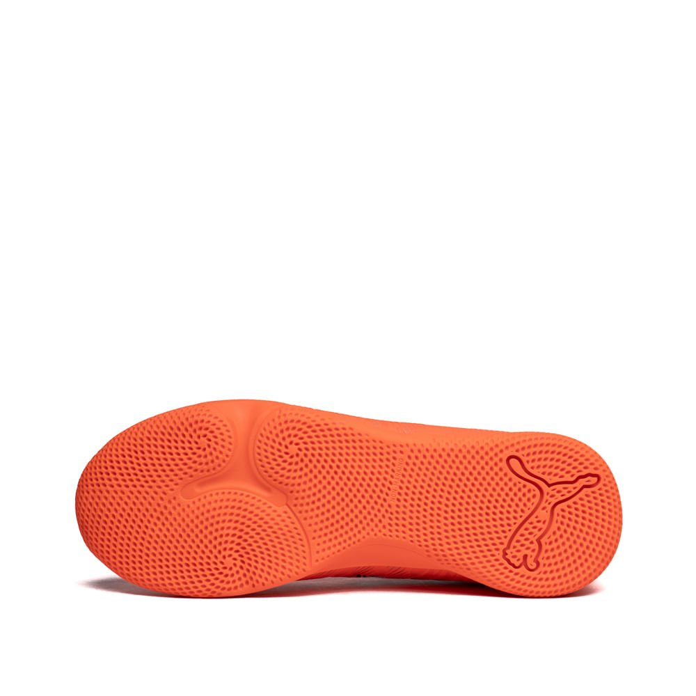 Chuteira Infantil Puma Futsal Future 9 Laranja Neon/Branco Laranja 2