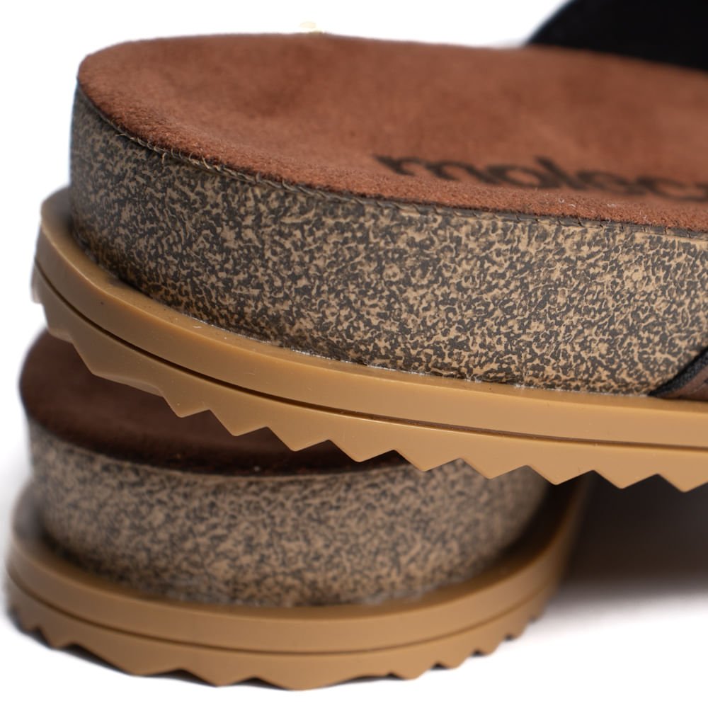 Mule Feminino Moleca Nobuck Fivela Casual Marrom Marrom 6