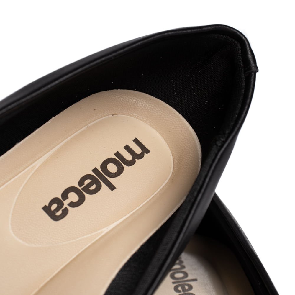 Sapatilha Feminina Moleca Napa Suprema Preto Preto 6