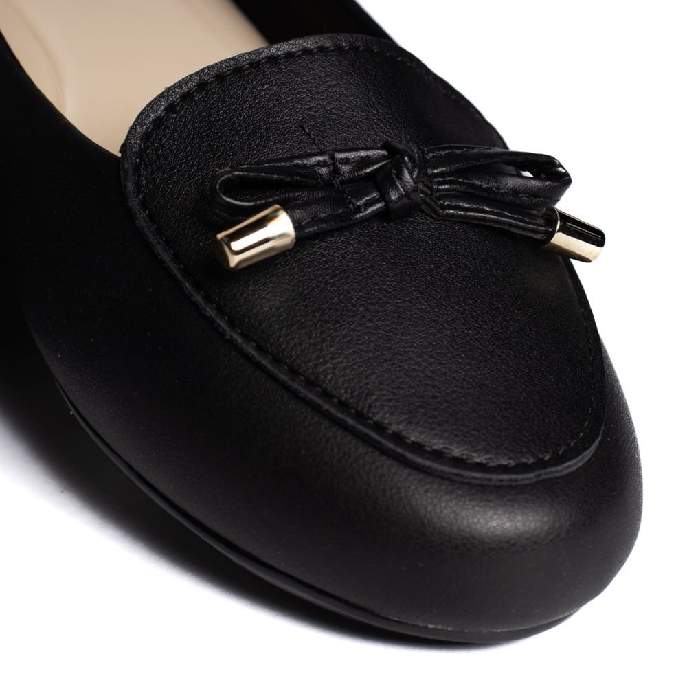 Sapatilha Feminina Moleca Napa Suprema Preto Preto 7