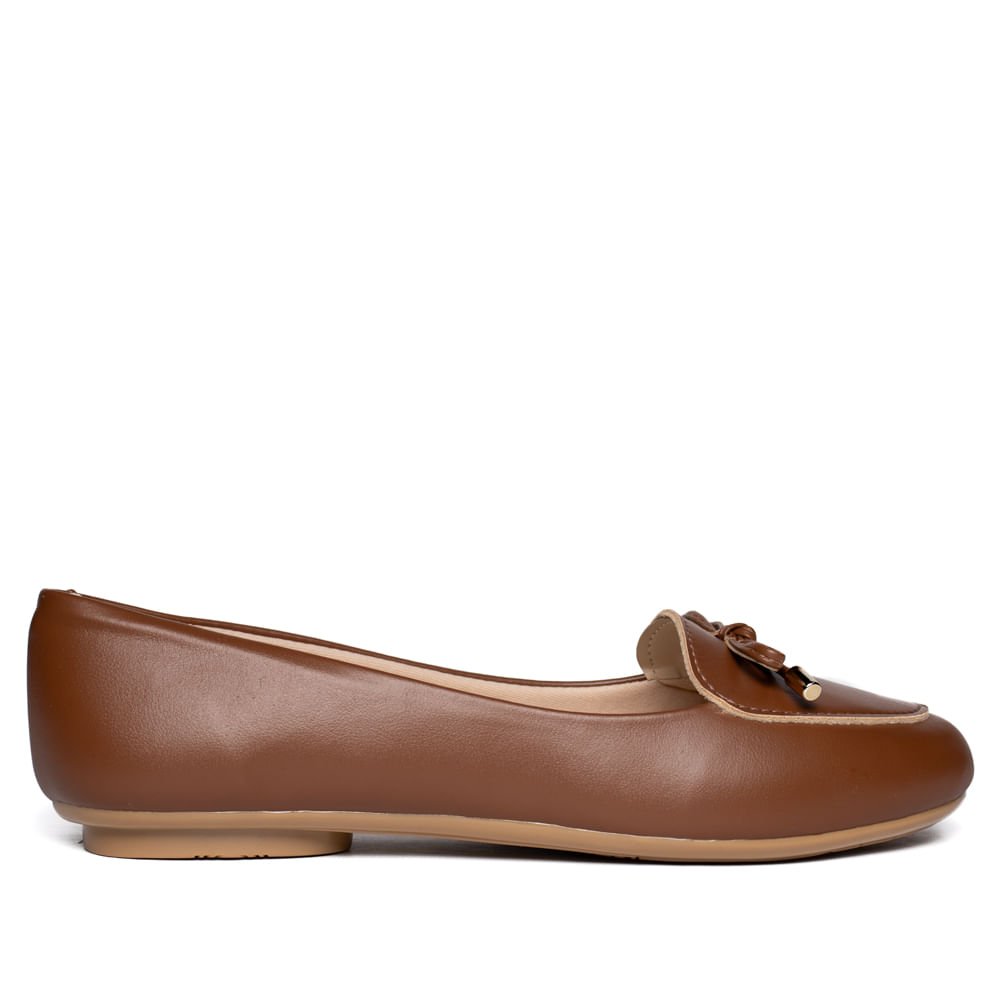 Sapatilha Feminina Moleca Napa Suprema Avela Marrom 4