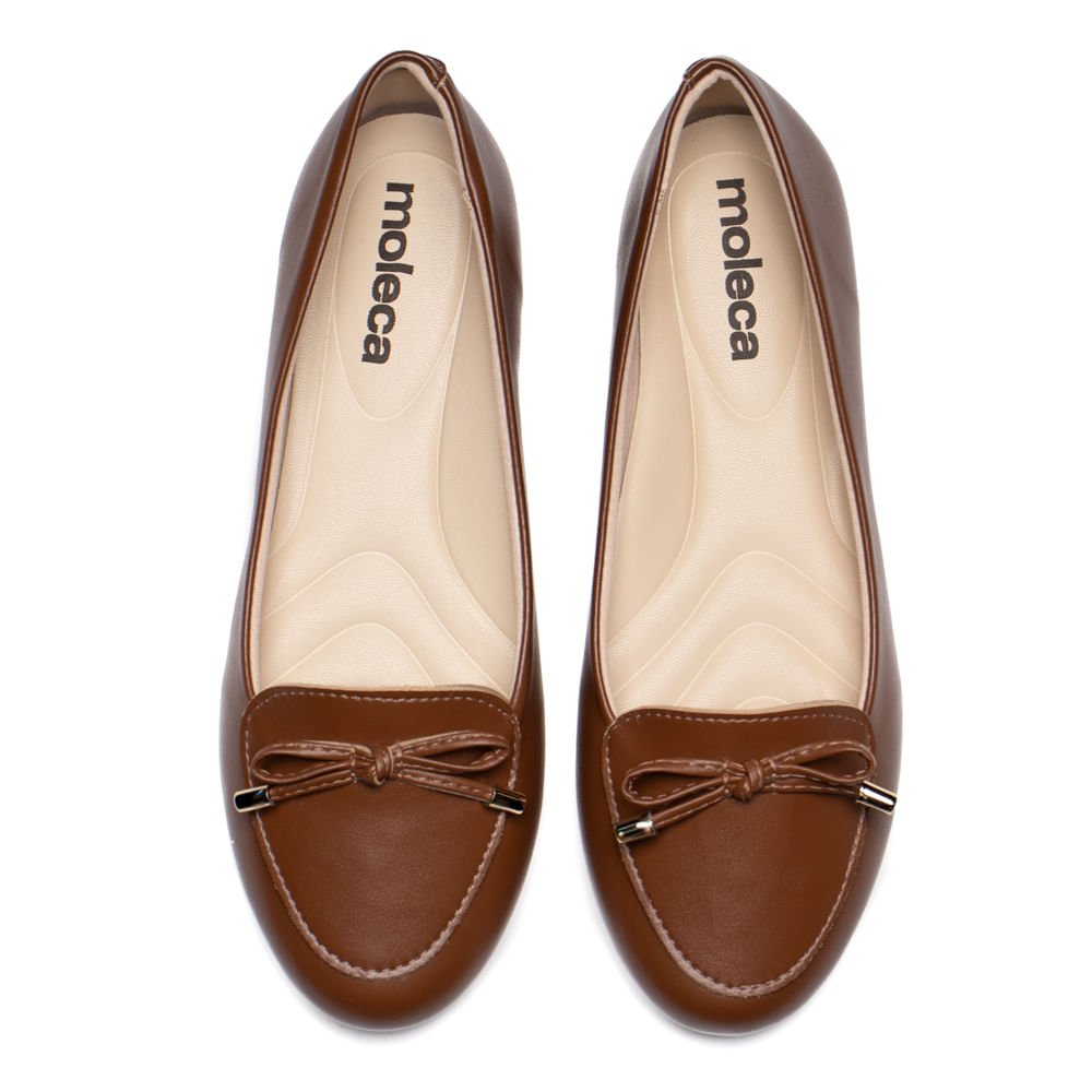 Sapatilha Feminina Moleca Napa Suprema Avela Marrom 3