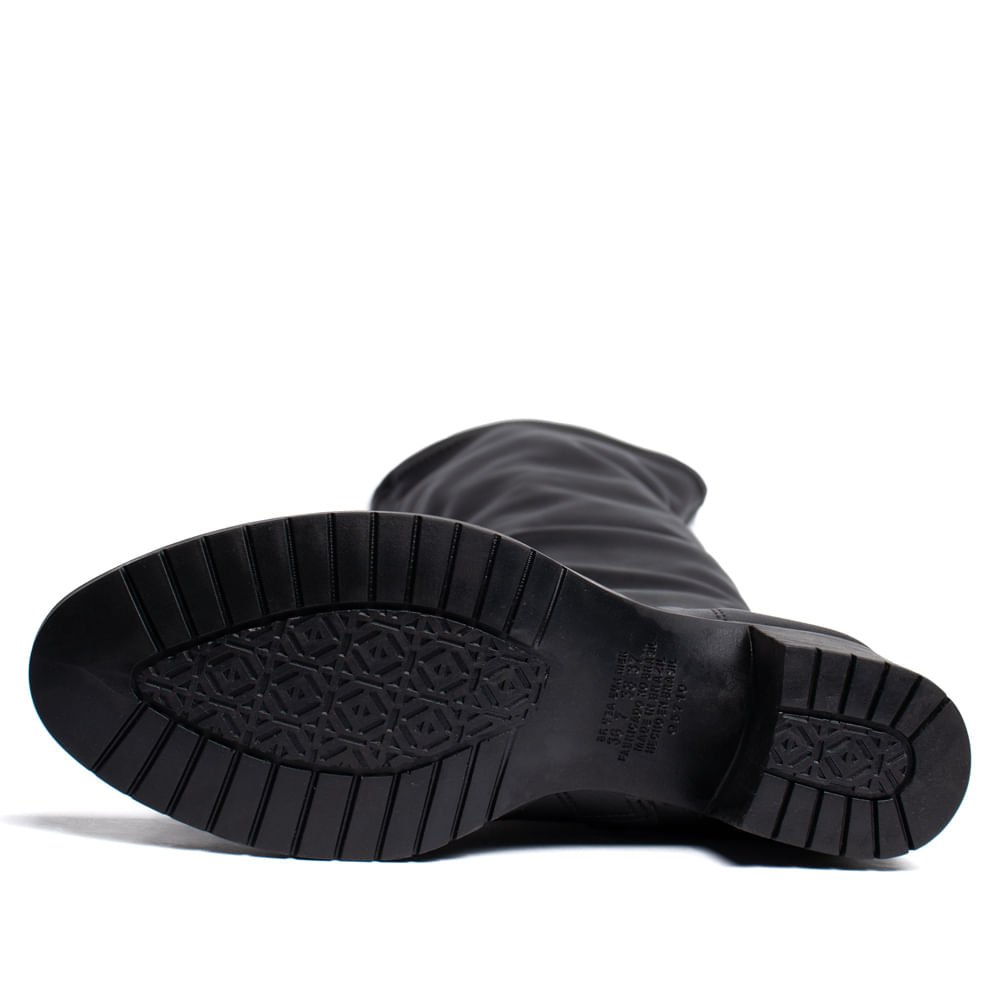 Bota Feminina Mississipi Over Salto Bloco Preto Preto 2